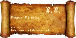 Magos Mihály névjegykártya