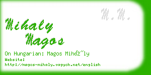 mihaly magos business card